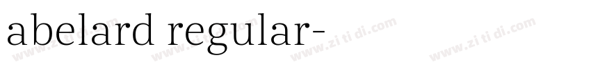 abelard regular字体转换